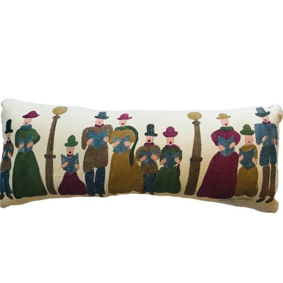 Other - Christmas Handmade Pillow Carolers Painted by Sidney Johnson  Vintage